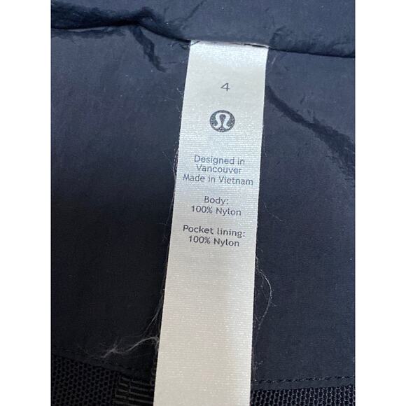 Lululemon Women's Black Zip Up High Neck Long Sleeve Windbreaker Crop Jacket 4 - Picture 3 of 3